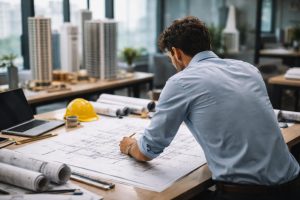 architecte-plans-bureau-maquettes-outils