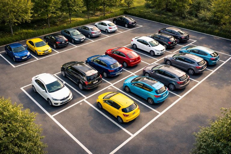 parking-voitures-lignes-arbres-asphalte